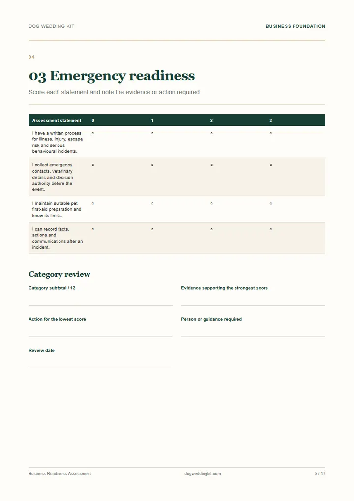 Business Readiness Assessment preview
