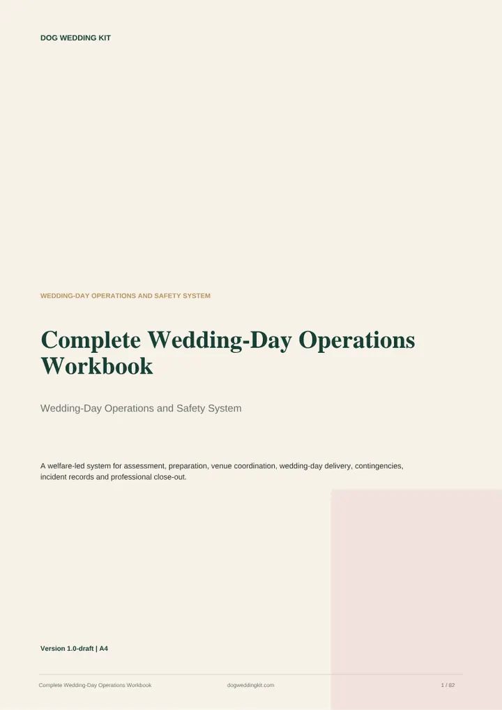 Complete Wedding-Day Operations Workbook cover